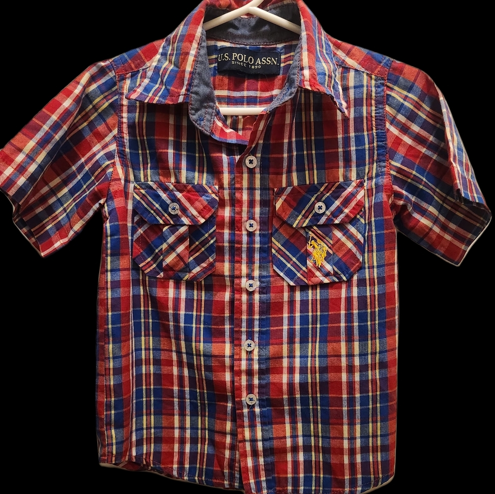 US Polo Assassin Multicolor Button Down Short Sleeve Shirt